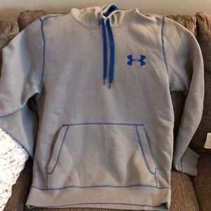 Men’s size med Under Armour hoodie gray with blue